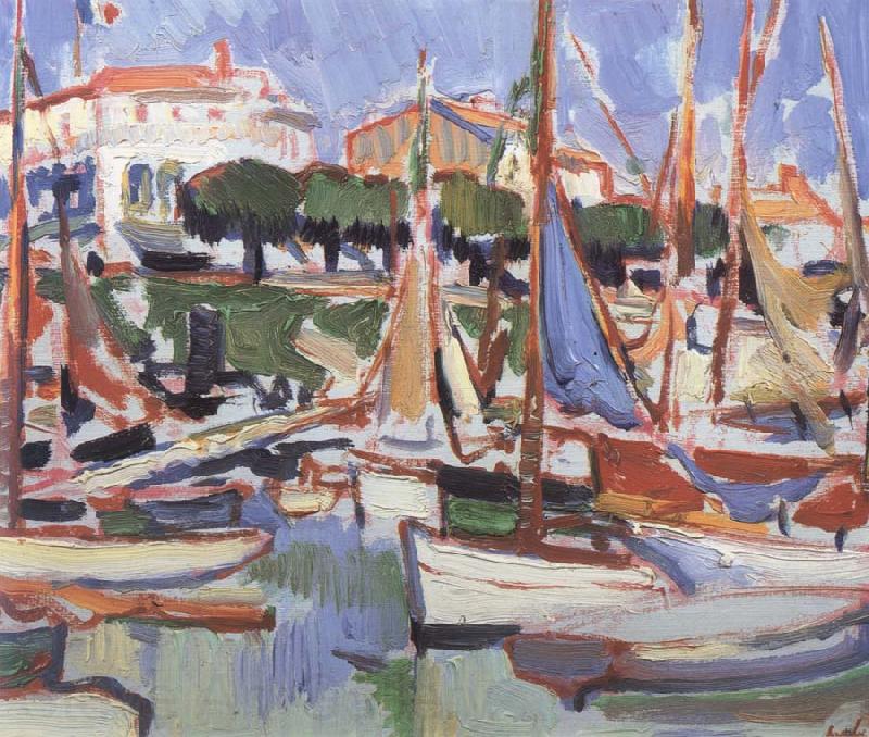 Samuel John Peploe Boats at Royan Spain oil painting art